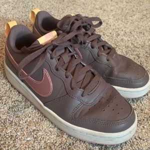 Nike Court Borough Low Youth Purple Pink Size 4 Shoes Sneakers Leather